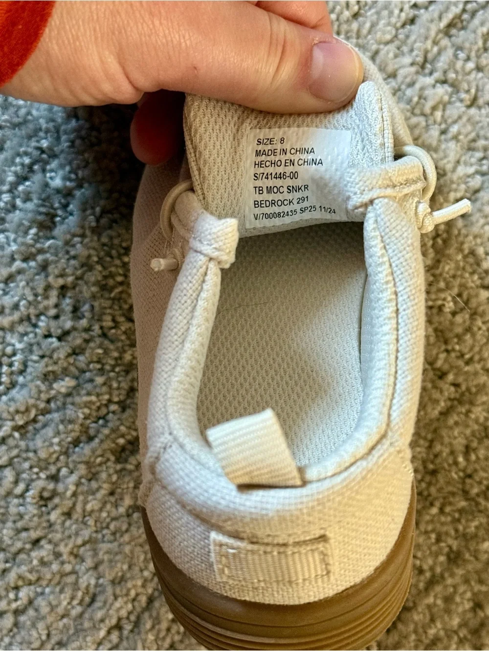 GAP Kids TB Moc Sneakers Bedrock Beige Size 8